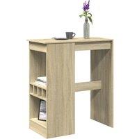 Berkfield Home Bar Table with Racks Sonoma Oak 90x47.5x103.5 cm Engineered Wood in Brown