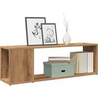 Berkfield Home TV Cabinet Artisan Oak 100x24x32 cm Engineered Wood in Brown | Size: 100 x 24 x 32 cm