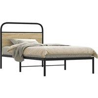 Bed Frame Without Mattress 100x190 cm Sonoma Oak Engineered Wood