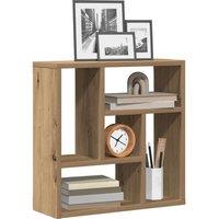Berkfield Home Wall Shelf Artisan Oak 45x16x45 cm Engineered Wood in Brown | Size: 45 x 16 x 45 cm