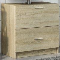Berkfield Home Sink Cabinet Sonoma Oak 59x37x59 cm Engineered Wood in Brown | Size: 59 x 37 x 59 cm