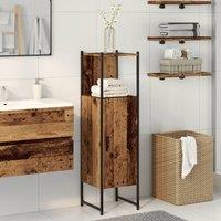 Berkfield Home Bathroom Cabinet Old Wood 33x33x120.5 cm Engineered Wood in Brown