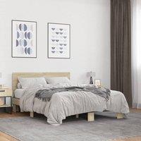 Bed Frame without Mattress Sonoma Oak 140x200 cm