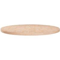 Berkfield Home Round Table Top 70x2, 5 cm Untreated Solid Wood Oak in Brown