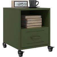 Berkfield Home Bedside Cabinets 2 pcs Olive Green 36x39x43.5 cm Steel