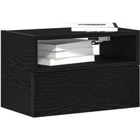 Wall-mounted Bedside Cabinet Black 45x26x28.5 cm