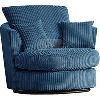 Luxor Jumbo Cord Fabric Single Seater 360 Degree Swivel Chair Sofa Accessory