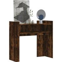 Berkfield Home Console Table Smoked Oak 100x35x90 cm Engineered Wood in Brown | Size: 100 x 35 x 90 cm