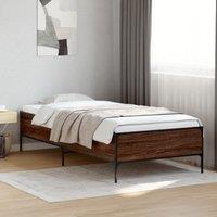 Berkfield Home Bed Frame without Mattress Brown Oak 90x190 cm Single