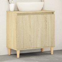 Berkfield Home Sink Cabinet Sonoma Oak 58x33x60 cm Engineered Wood in Brown | Size: 58 x 33 x 60 cm