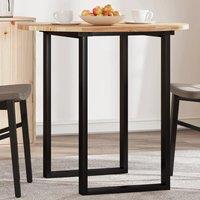 Berkfield Home Table Top Round 80x2 cm Solid Wood Acacia in Brown | Size: 80x2 cm