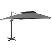 Cantilever Umbrella with Double Top 300x300 cm Anthracite