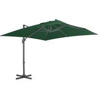 Berkfield Home Cantilever Umbrella with Aluminium Pole 400x300 cm Green
