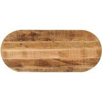 Table Top 100x40x2.5 cm Oval Solid Wood Rough Mango