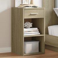 Berkfield Home Bedside Cabinets 2 pcs Sonoma Oak 35x34x65 cm Engineered Wood in Brown | Size: 35 x 34 x 65 cm