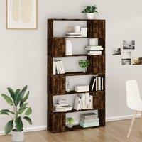 Berkfield Home Book Cabinet/Room Divider Smoked Oak 100x24x188 cm in Brown | Size: 100 x 24 x 188 cm