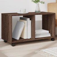 Berkfield Home vidaXLRollingCabinetBrown Oak 72x33x42.5 cm Engineered Wood in Brown