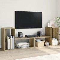 Berkfield Home TV Cabinets 2 pcs Sonoma Oak 75x30x50 cm Engineered Wood in Brown | Size: 75 x 30 x 50 cm