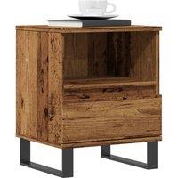 Berkfield Home Bedside Cabinet Old Wood 40x35x50 cm Engineered Wood in Brown | Size: 40 x 35 x 50 cm