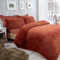 Luxury Super Soft & Reversible Waffle Teddy Fleece Duvet Set