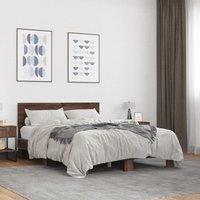 Berkfield Home Bed Frame without Mattress Brown Oak 120x200 cm | Size: Small Double