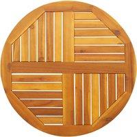 Table Top ?70x2 cm Round Solid Wood Acacia