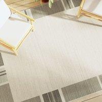 Berkfield Home Indoor & Outdoor Rug Short Pile Multicolour 190x300 cm Anti Slip in Taupe | Size: Medium