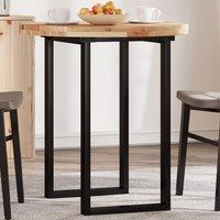 Berkfield Home Table Top Round 70x4 cm Solid Wood Acacia in Brown | Size: 70x4 cm