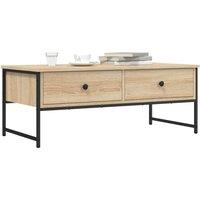 Berkfield Home Coffee Table Sonoma Oak 101x49x39.5 cm Engineered Wood in Brown