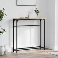 Berkfield Home Console Table Sonoma Oak 75x19.5x75 cm Engineered Wood in Brown
