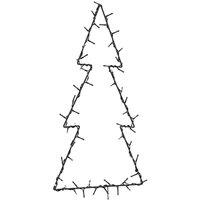 Berkfield Home Christmas Lights Christmas Tree Silhouette 80 LEDs Warm White in Black