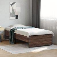 Berkfield Home Bed Frame without Mattress Brown Oak 90x200 cm