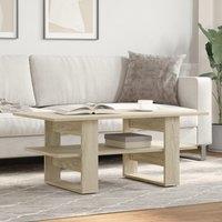 Berkfield Home Coffee Table Sonoma Oak 102x55x42 cm Engineered Wood in Brown | Size: 102 x 55 x 42 cm