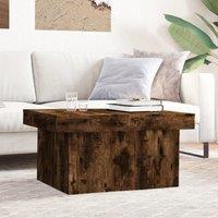 Berkfield Home Coffee Table Smoked Oak 100x55x40 cm Engineered Wood in Brown | Size: 100 x 55 x 40 cm