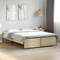 Berkfield Home Bed Frame without Mattress Sonoma Oak 160x200 cm in Brown
