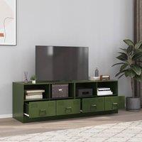 Berkfield Home TV Cabinets 2 pcs Olive Green 67x39x44 cm Steel | Size: 67 x 39 x 44 cm