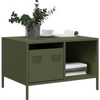 Berkfield Home Coffee Table Olive Green 68.5x50x43.5 cm Cold-rolled Steel