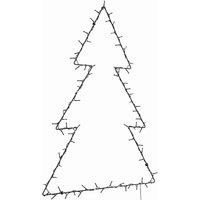 Berkfield Home Christmas Lights Christmas Tree Silhouette 115 LEDs Warm White in Black