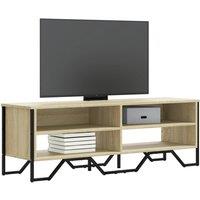 Berkfield Home TV Cabinet Sonoma Oak 122x34x41 cm Engineered Wood in Brown | Size: 122 x 34 x 41 cm