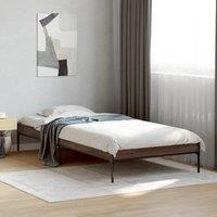 Berkfield Home Bed Frame without Mattress Brown Oak 100x200 cm