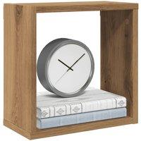 Berkfield Home Wall Cube Shelves 2 pcs Artisan Oak 30x15x30 cm Engineered Wood in Brown | Size: 30 x 15 x 30 cm