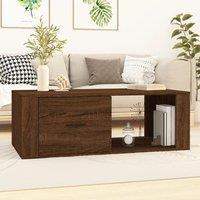 Berkfield Home Coffee Table Brown Oak 100x50.5x35 cm Engineered Wood