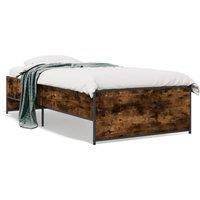 Bed Frame without Mattress Smoked Oak 100x200 cm
