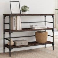 Berkfield Home Console Table Brown Oak 100x32x75 cm Engineered Wood | Size: 100 x 32 x 75 cm