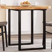Berkfield Home Table Top Round 90x4 cm Solid Wood Acacia in Brown | Size: 90x4 cm