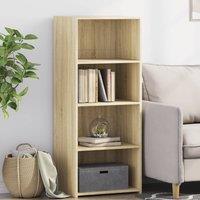 Berkfield Home Highboard Sonoma Oak 50x41x124 cm Engineered Wood in Brown | Size: 50 x 41 x 124 cm