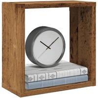 Berkfield Home Wall Cube Shelves 4 pcs Old Wood 30x15x30 cm Engineered Wood in Brown | Size: 30 x 15 x 30 cm