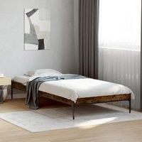 Berkfield Home Bed Frame without Mattress Smoked Oak 90x200 cm in Brown