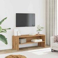 Berkfield Home TV Cabinet Artisan Oak 100x40x40 cm Engineered Wood in Brown | Size: 100 x 40 x 40 cm