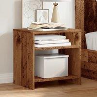 Berkfield Home Bedside Cabinets2 pcs Old Wood 40x30x40 cm Engineered Wood in Brown | Size: 40 x 30 x 40 cm